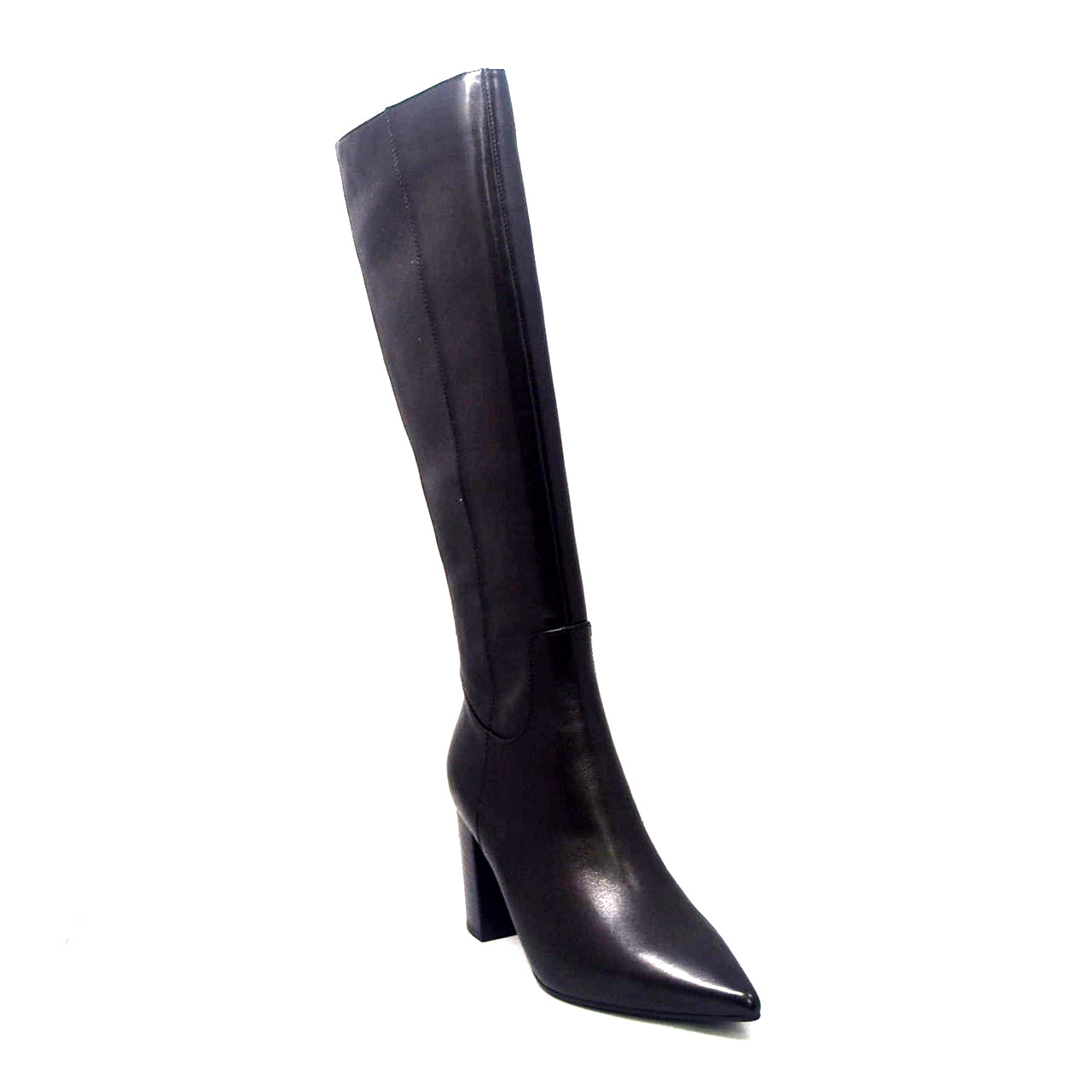  SoleMani Avigial 13 Slim Calf Women's Black Leather Boot 6
