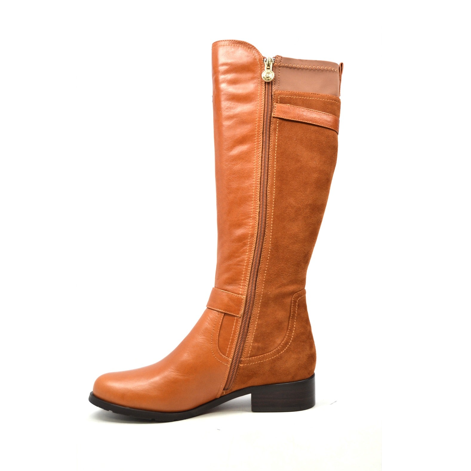 SoleiMani Valentino Narrow Calf Leather Riding Boots – Slim Calf Boots