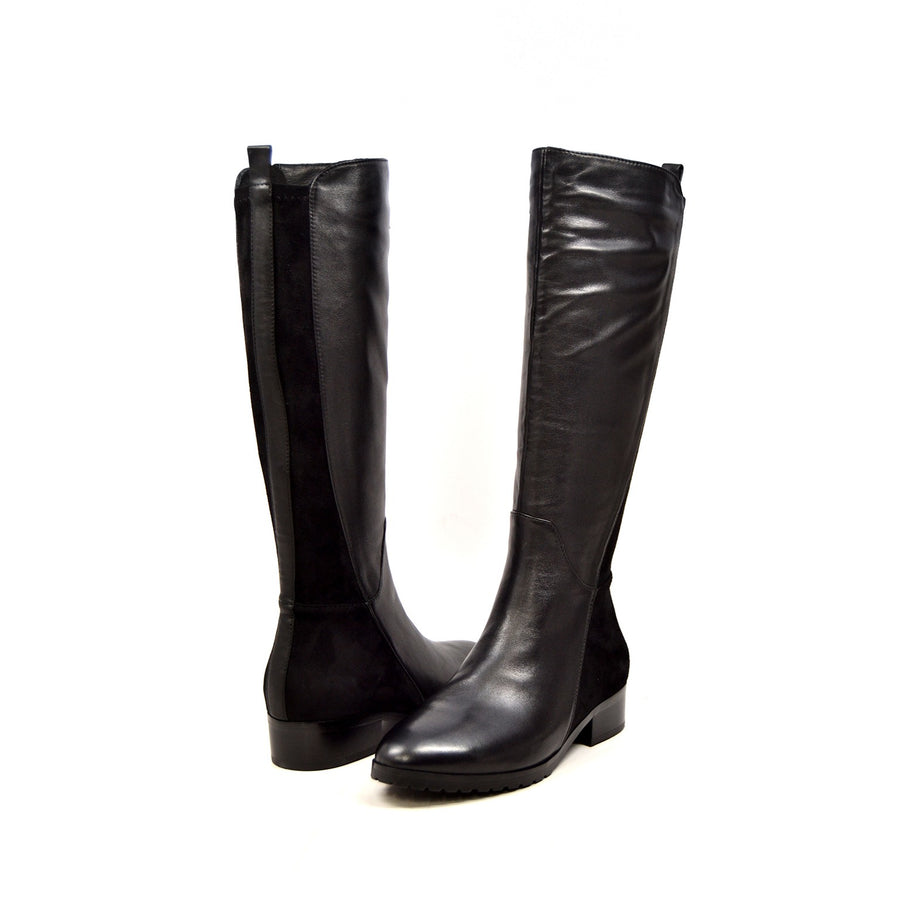  SoleMani Avigial 13 Slim Calf Women's Black Leather Boot 6